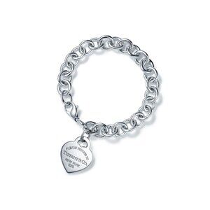 Return to Tiffany Heart Tag Charm Bracelet in Silver